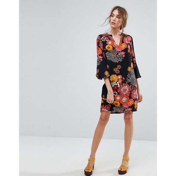 ASOS x NEW LOOK Floral Shift Dress - Picture 1 of 7